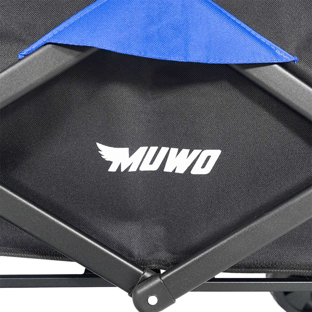 MUWO faltbarer Bollerwagen 100 L, max. 110 kg blau/schwarz