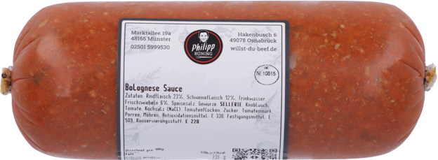Philipp Büning Bolognese im Schlauch