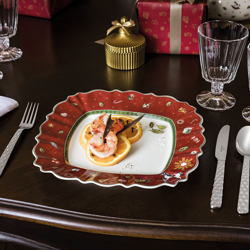 Villeroy & Boch Assiette plate carrée, rouge Toy's Delight Assiette