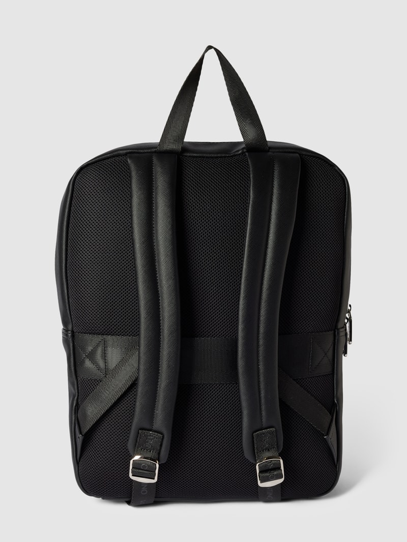 Rucksack mit Label-Detail Modell 'MARNIER' in schwarz