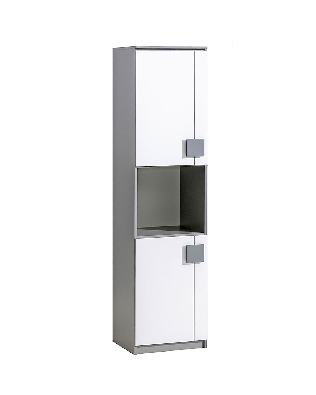 Stauraumschrank Wäscheschrank Gami 45x40x187cm 2-türig