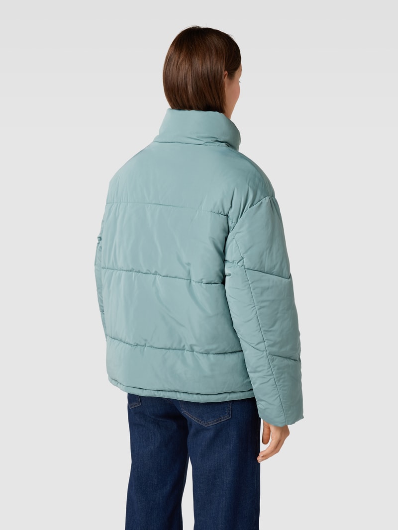 Steppjacke mit Stehkragen in lagune