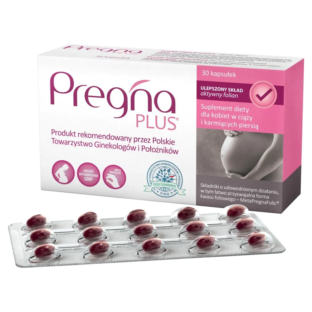 „Pregna Plus“ – maisto papildas moterims, planuojančioms nėštumą, nėščioms ir žindančioms moterims, kapsulės