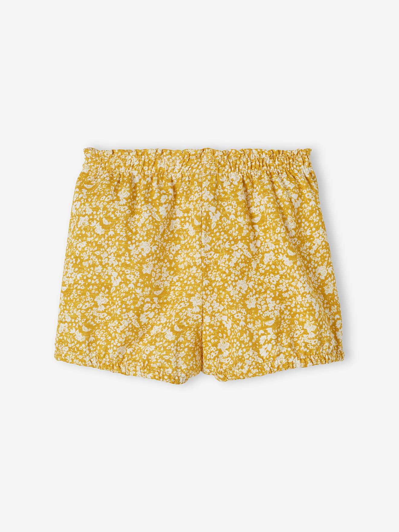 Short bébé fille en maille blanc imprimé