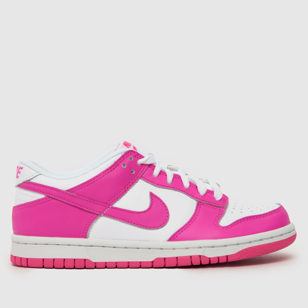 Nike vita & rosa Dunk Low flickor ungdomsskor