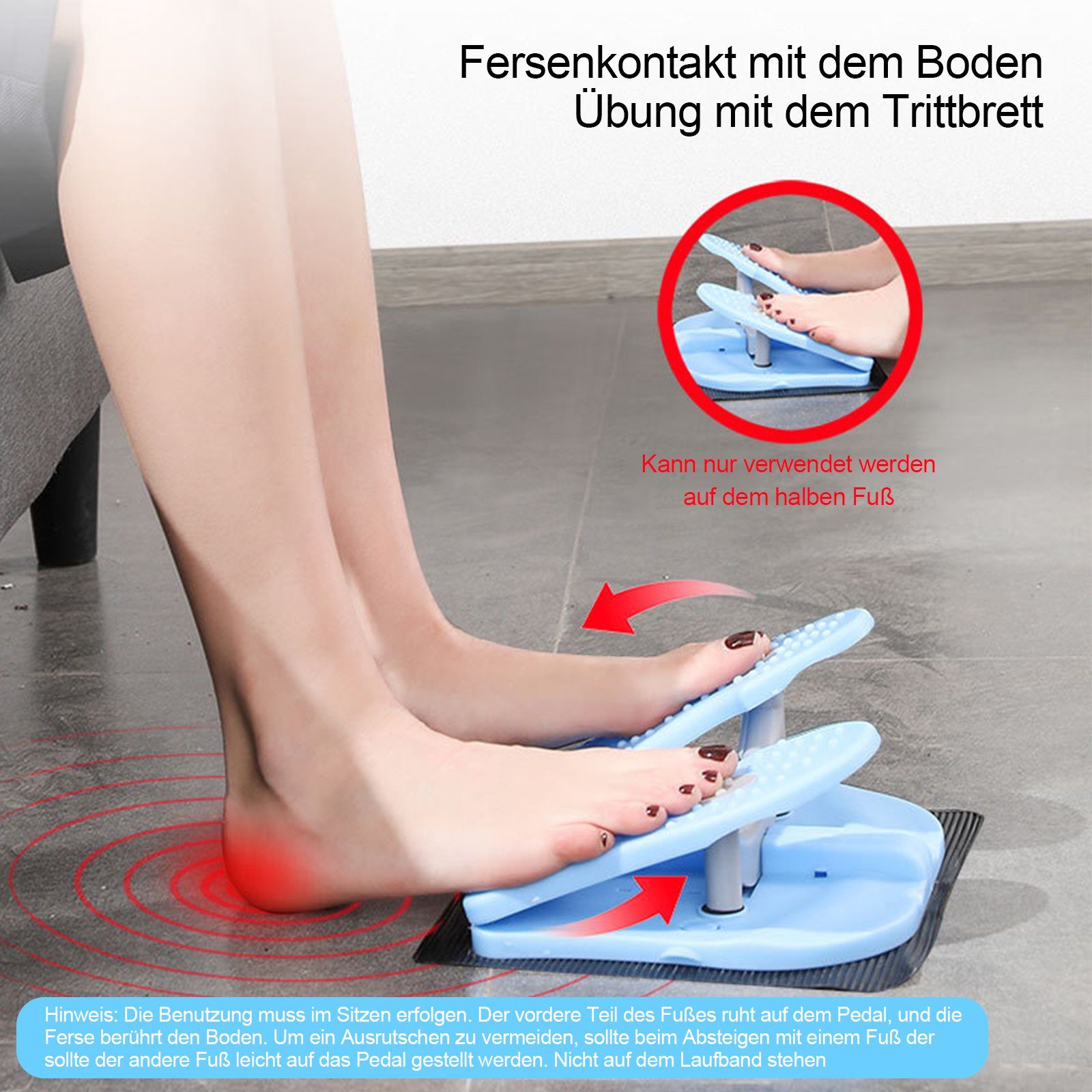 TWSOUL Mini-Stepper Mini Stepper , Mit Anti-Rutsch-Matte, Rutschfestes Massagegranulat, Japanisches Nylon