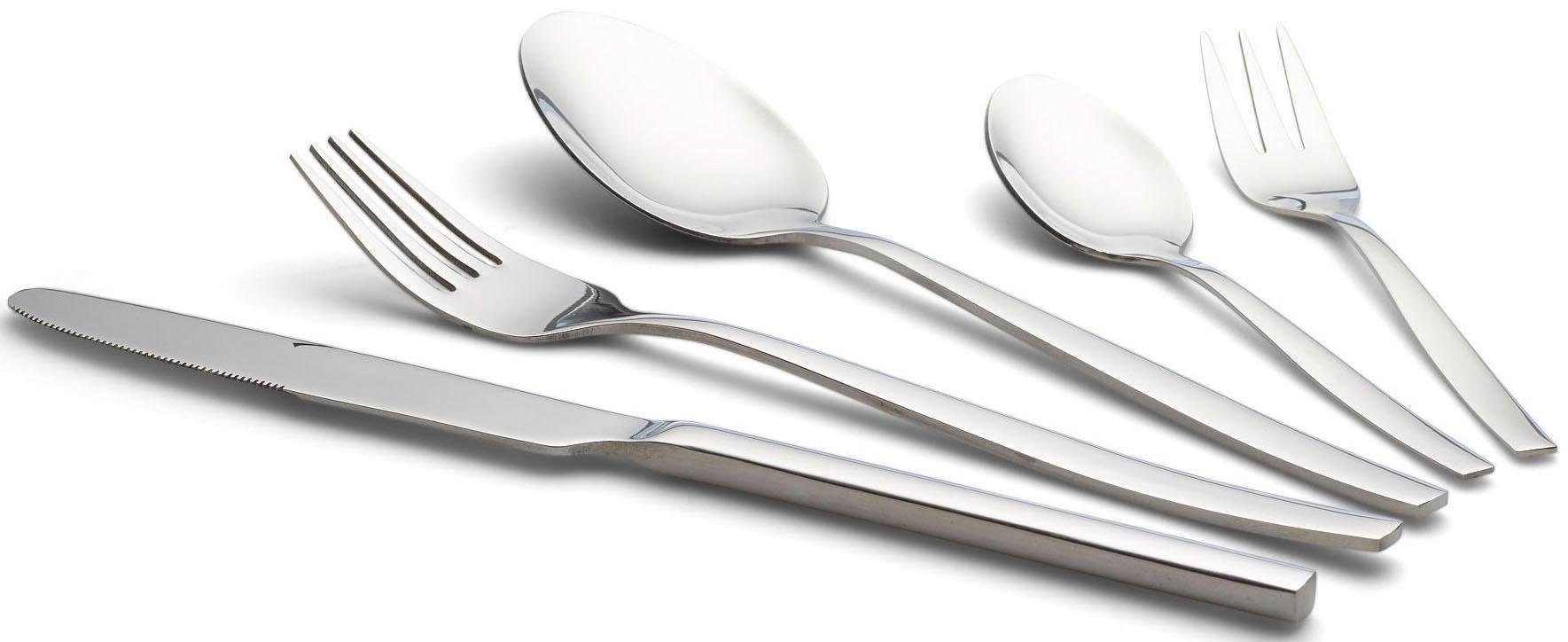 ECHTWERK Besteck-Set Positano, Tafelbesteck, Edelstahl 18/10, silber, Geschenkkassette, 30-tlg