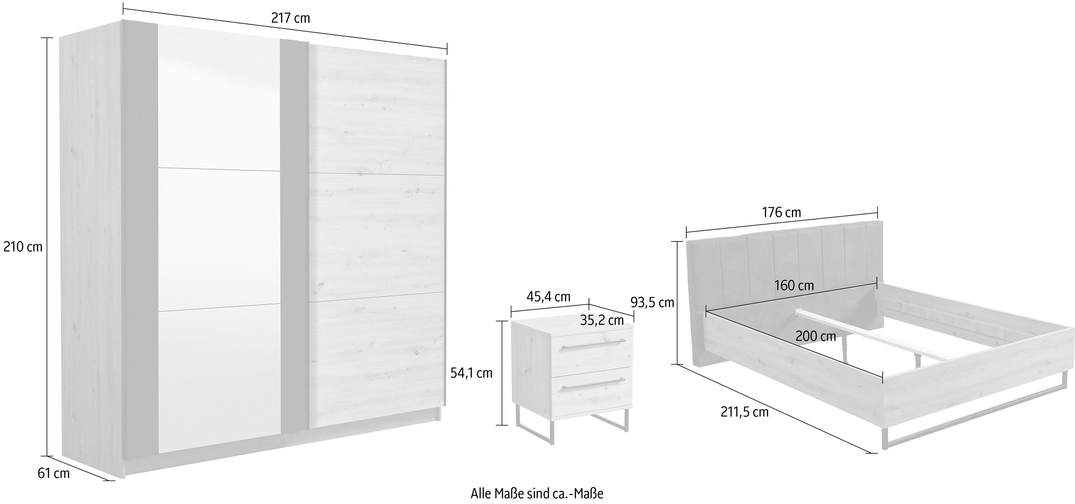 INOSIGN Schlafzimmer-Set Sardinia, (Set, 4-St)