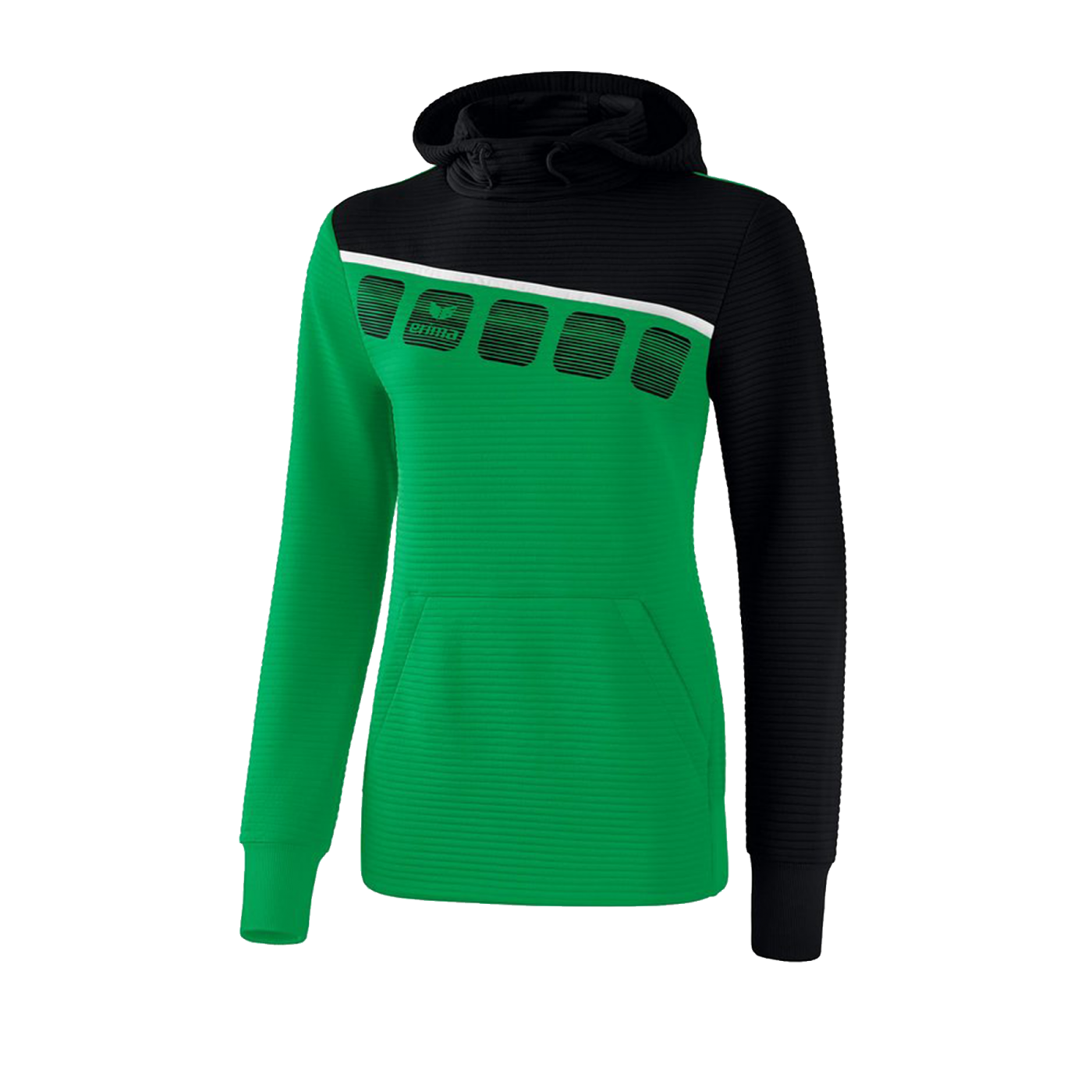 Erima 5-C Kapuzensweat Damen Grün Schwarz