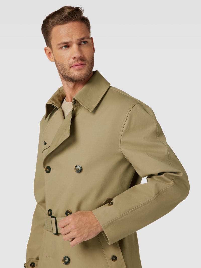 Jacke mit Stoffgürtel in camel