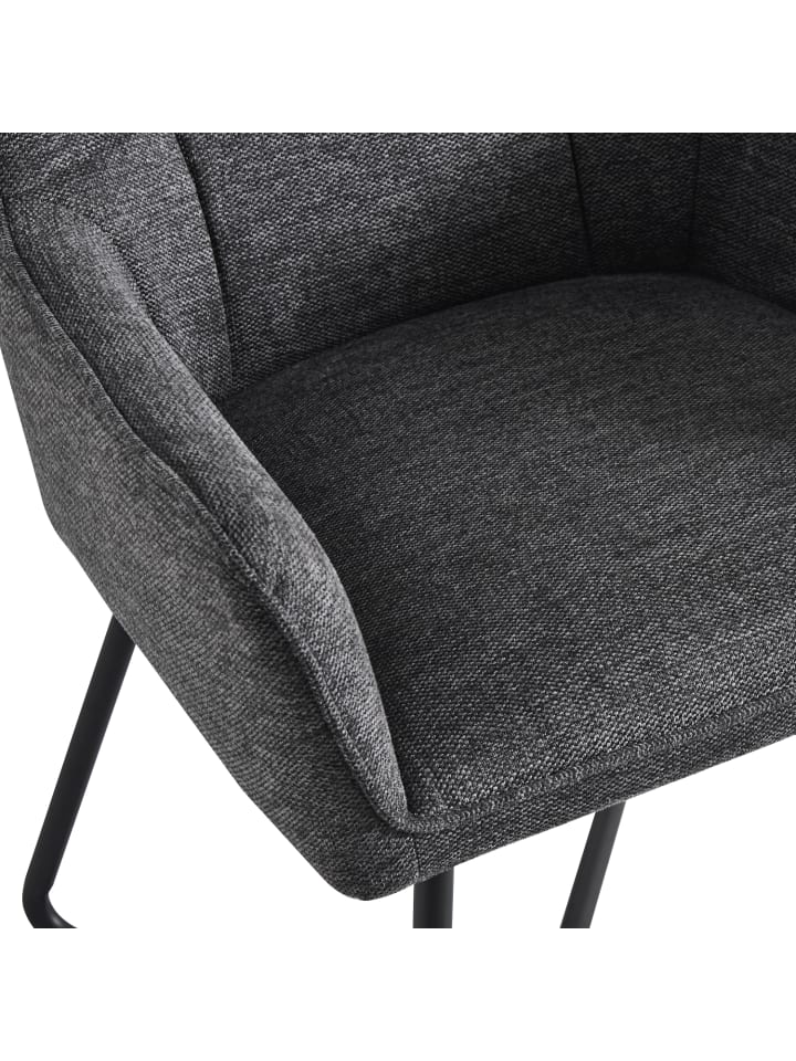 B&D Home 2er-Set: Esszimmerstuhl BREIGHT in Anthrazit - (B)56 x (H)83 x (T)59 cm günstig kaufen onesize
