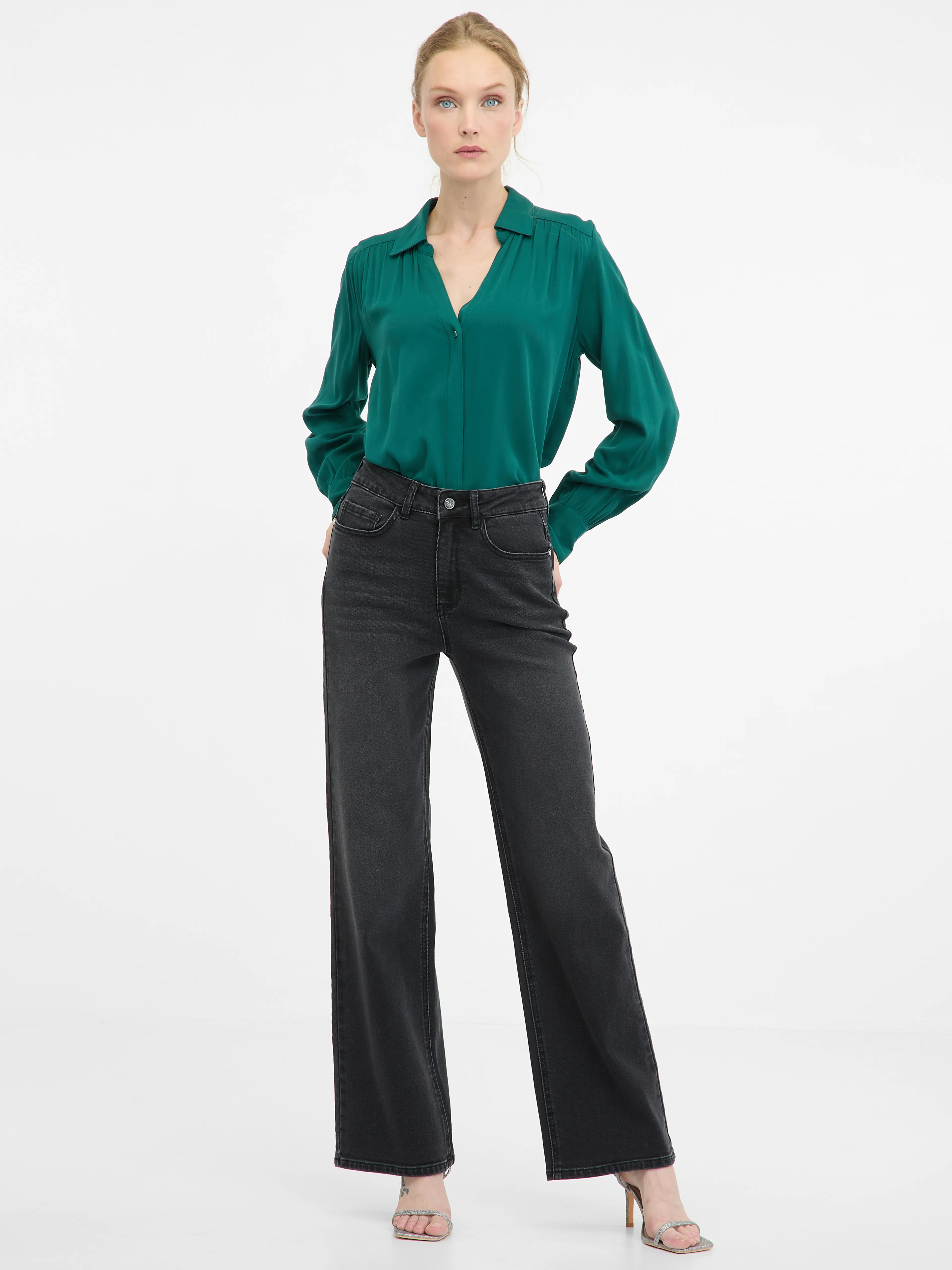 Grüne Damen-Bluse ORSAY