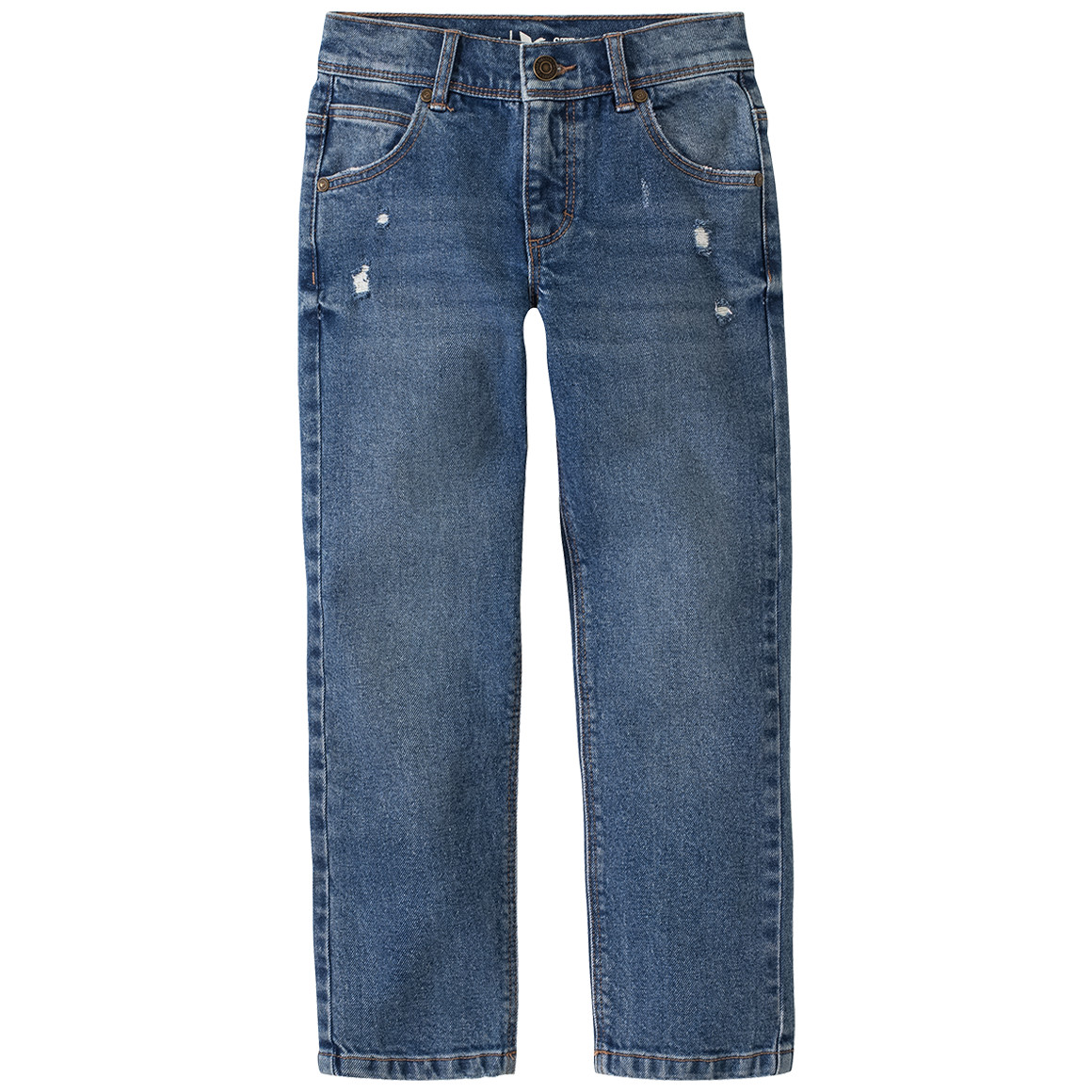 Jungen Straight-Jeans mit Destroyed-Effekten
