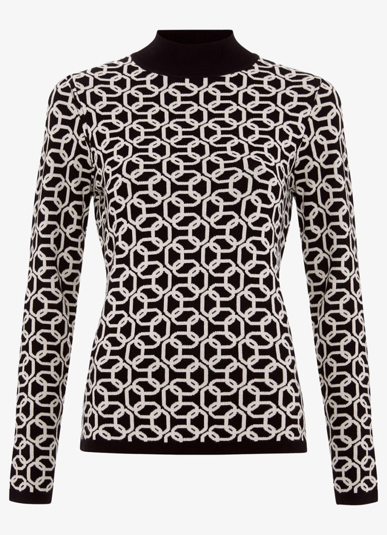 Pull à col roulé en maille Callie de Phase Eight avec imprimé graphique