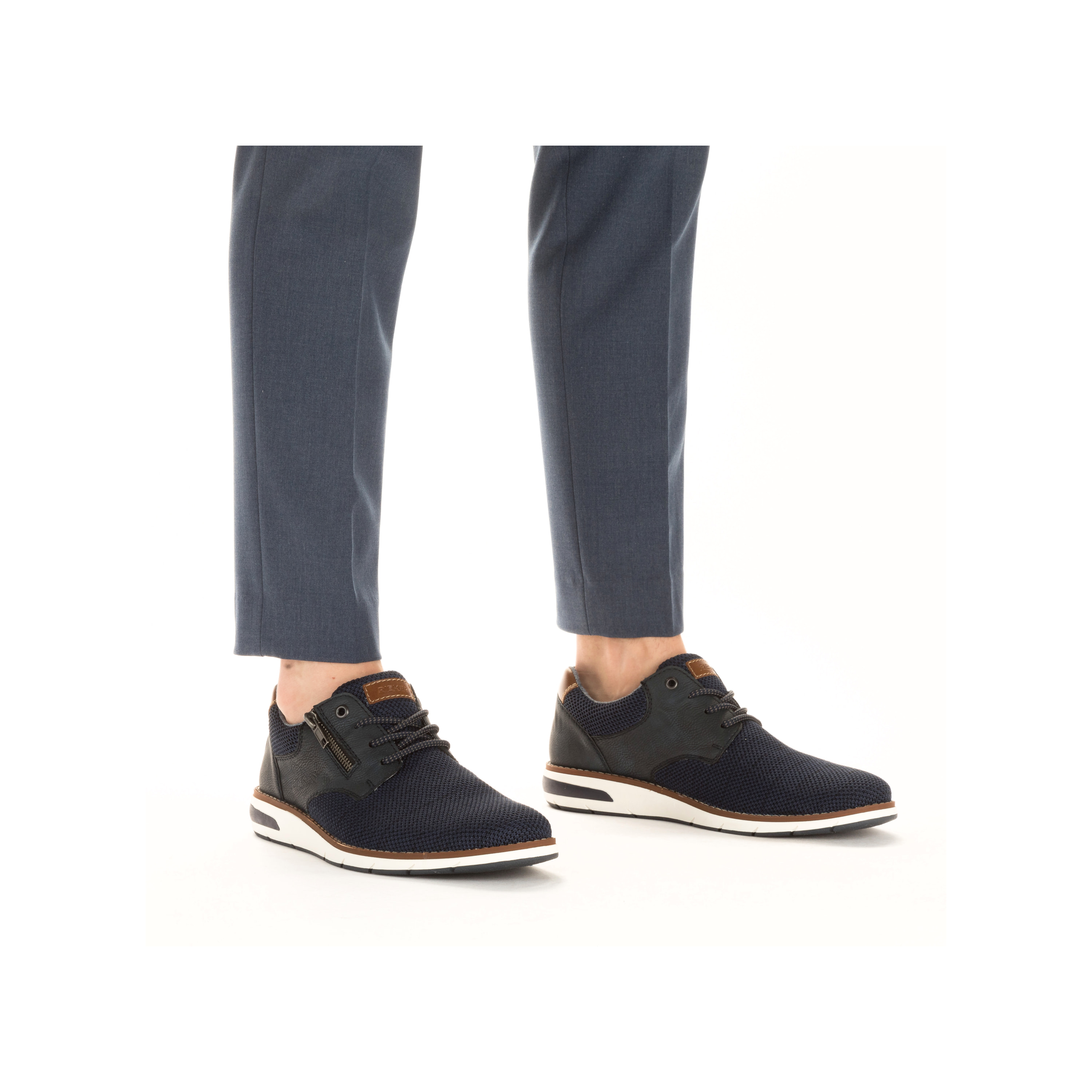 Rieker Herren Schnürschuhe azurblau
