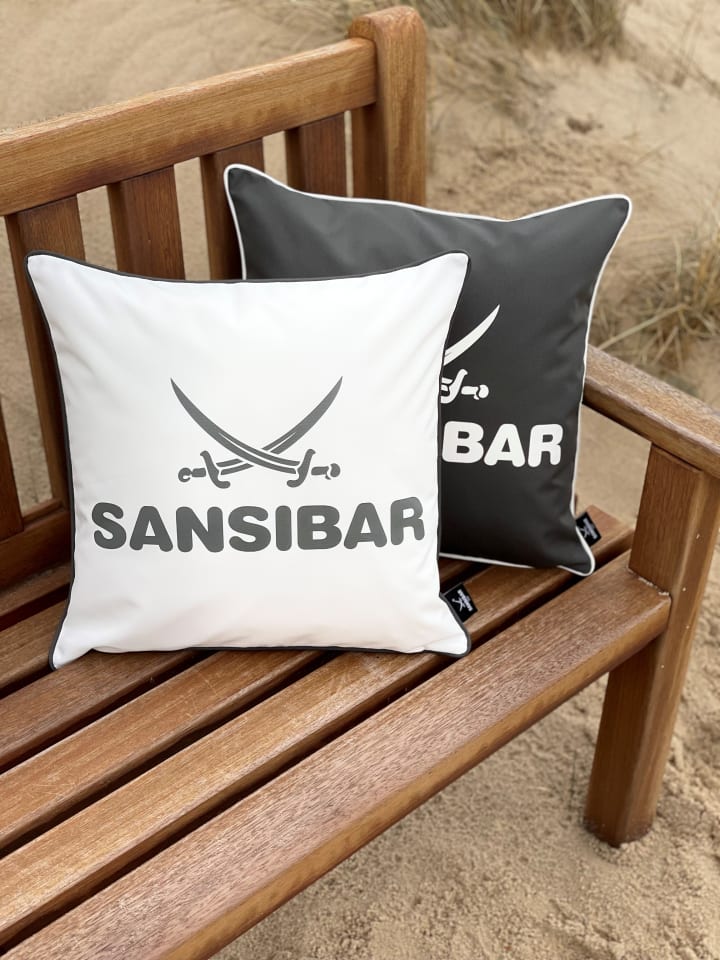 Sansibar Outdoor-Kissen mit Füllung in Offwhite/Anthrazit, 45x45 cm günstig kaufen 45x45 cm