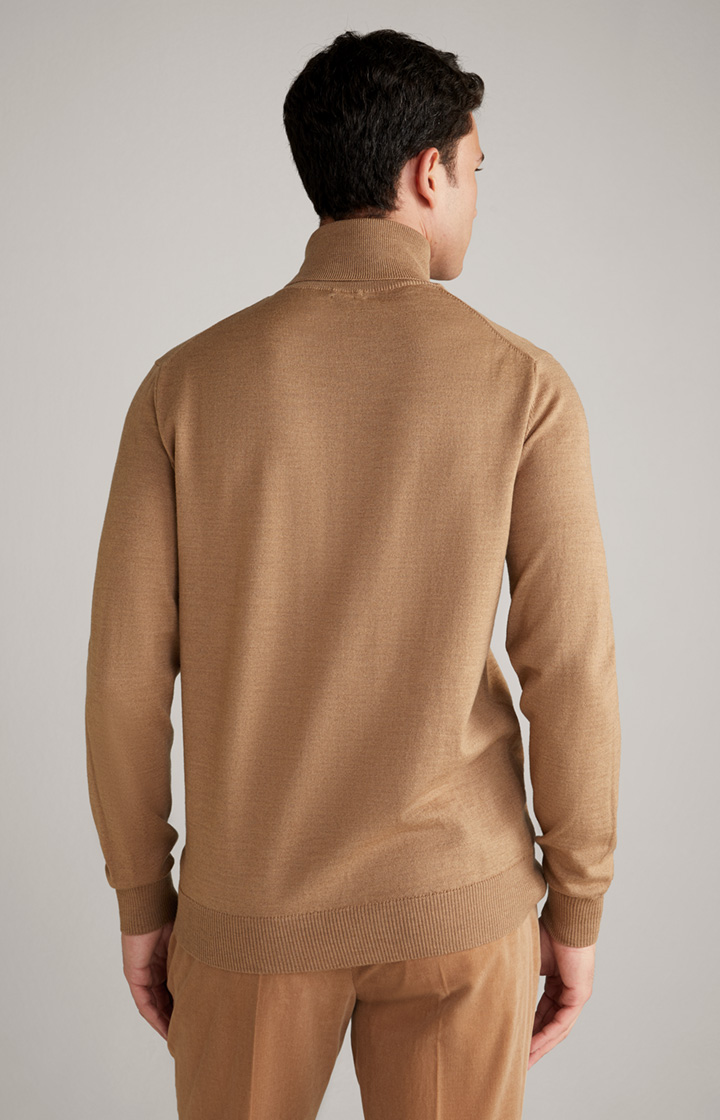 Merinowoll-Pullover Donte in Dunkelbeige