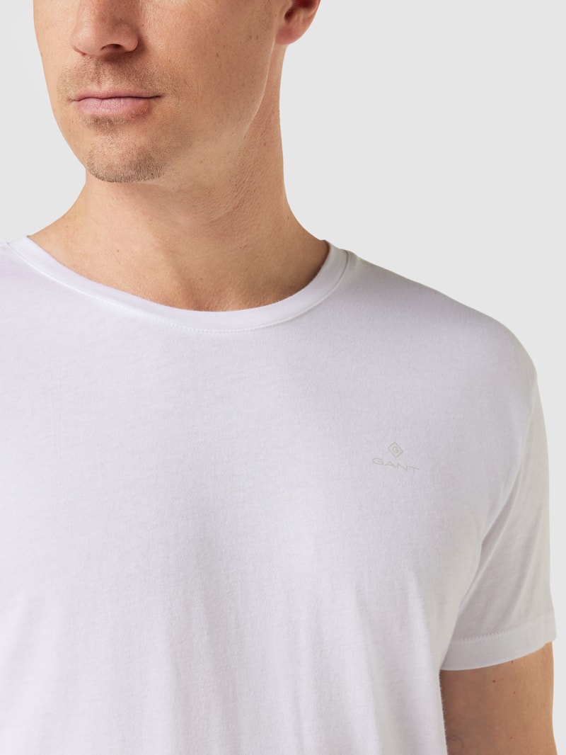 T-Shirt mit Logo-Print im 2er-Pack in schwarz