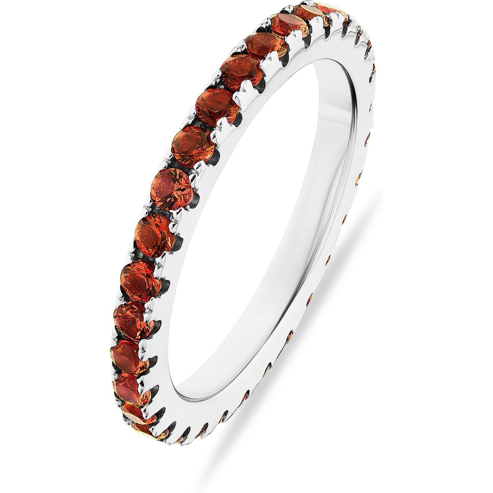 FAVS Bague pour femme 925 Argent orange Bague