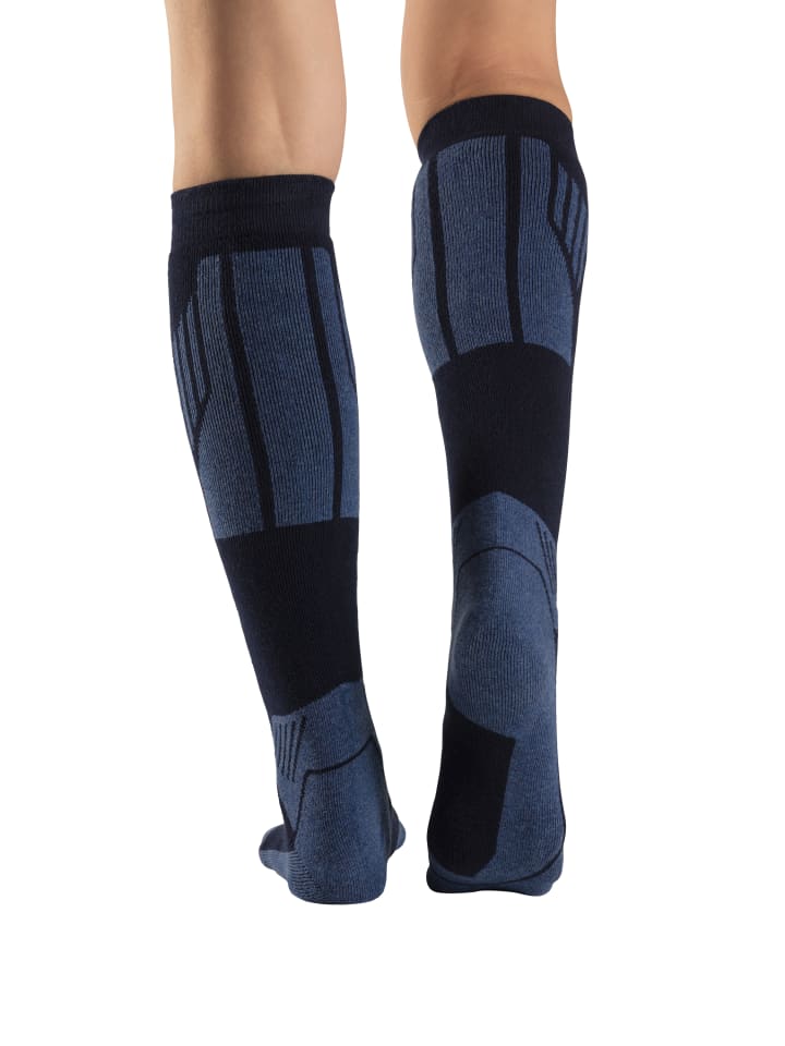 H.I.S Skistrümpfe in 1x marine/ jeans meliert, 1x jeans meliert/ marine günstig kaufen