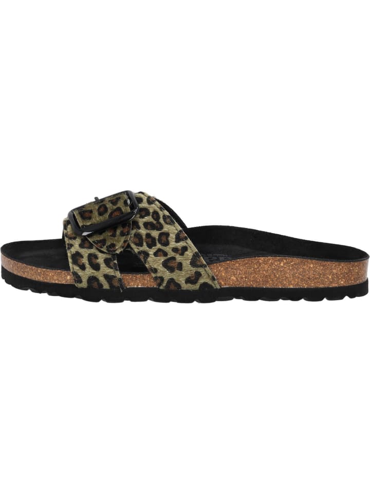 palado Pantoletten in Leo Kaki Grün günstig kaufen
