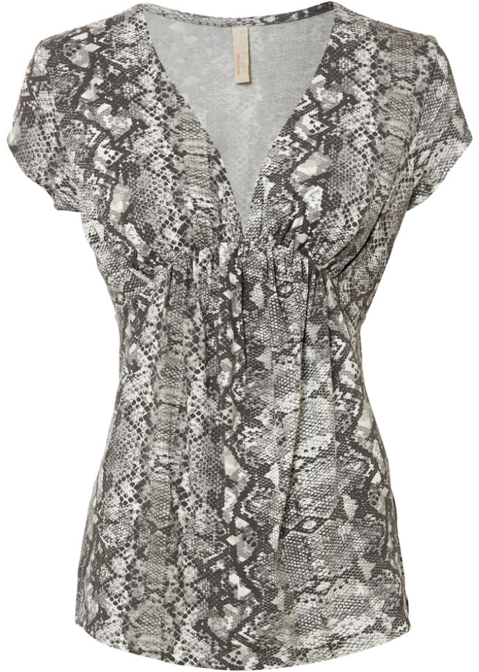 Shirt mit tiefem V-Ausschnitt mit nachhaltigem Material