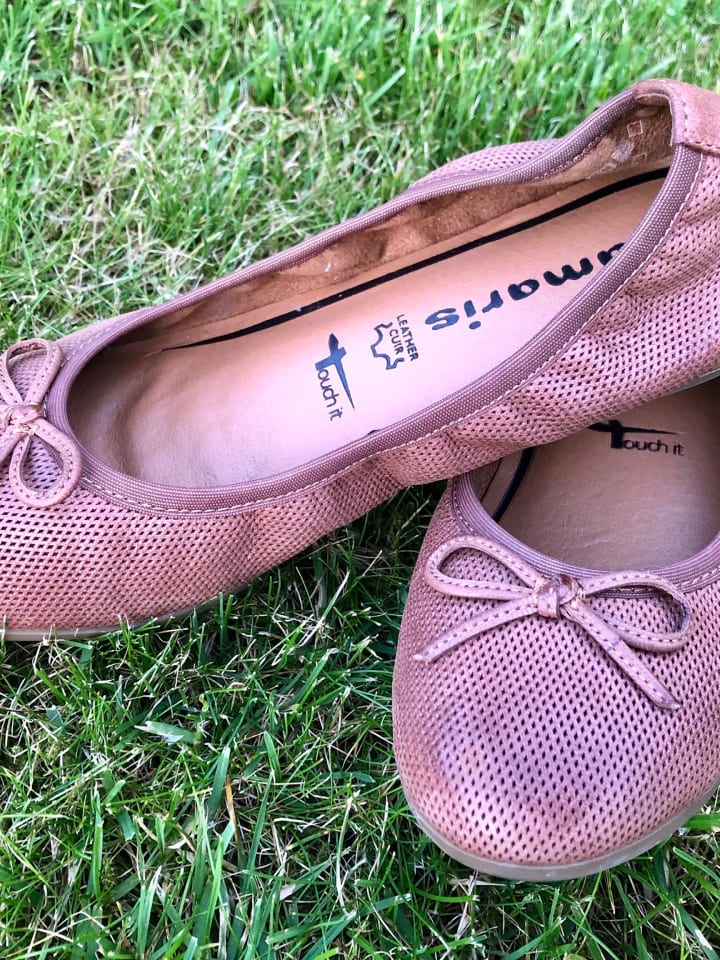 Tamaris Leder-Ballerinas in Braun günstig kaufen 35