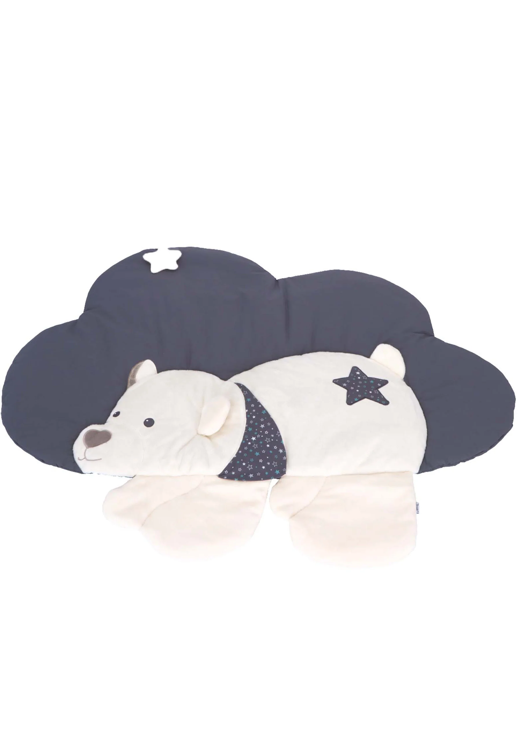 Krabbeldecke Motiv Wolke mit Eisbär Elia, Grau