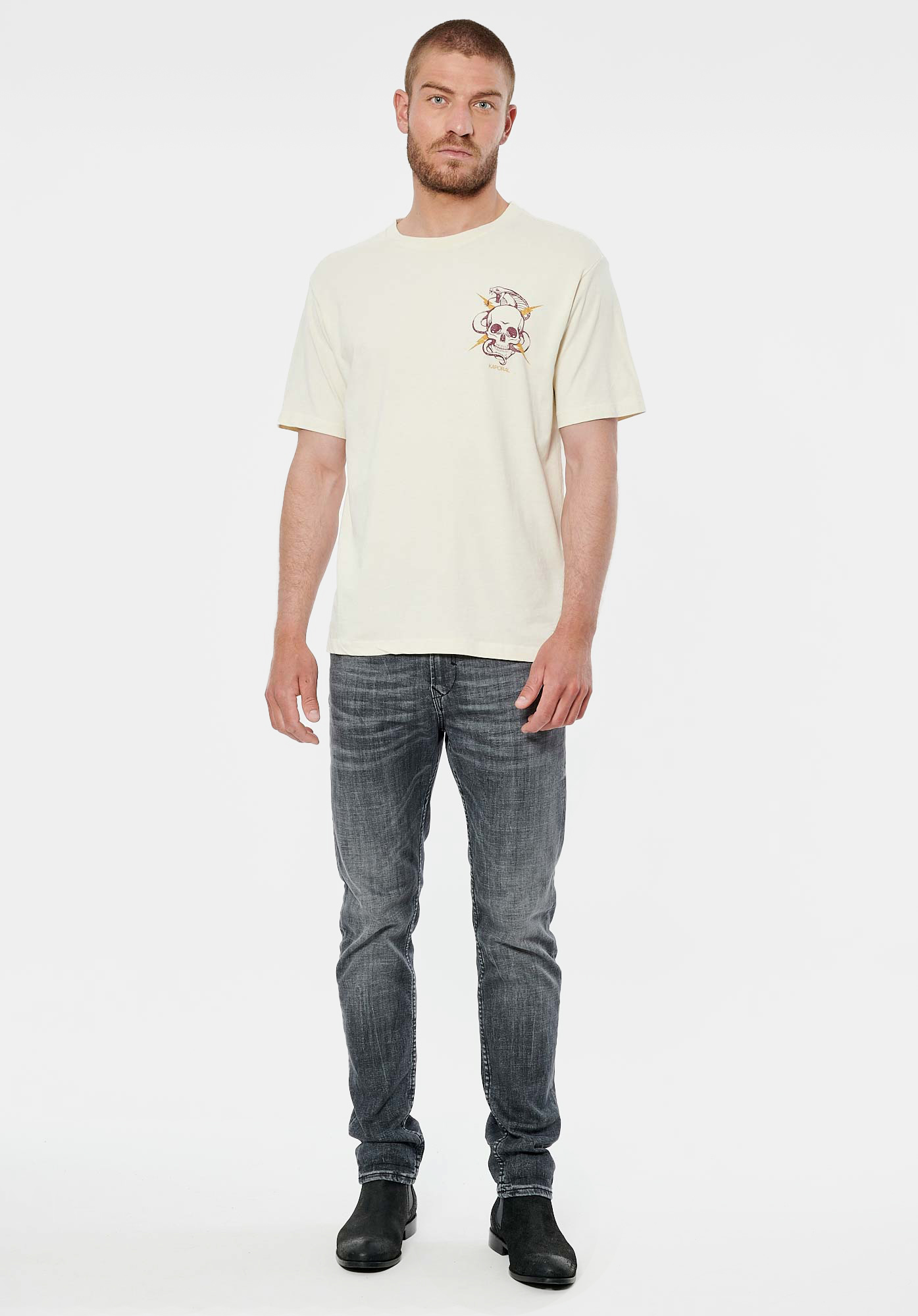 RALPH  T-shirt beige homme 100% coton