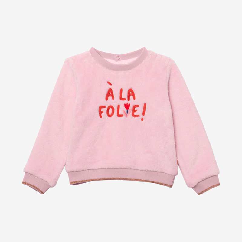 Sweat bébé fille velours rose bébé fille Catimini