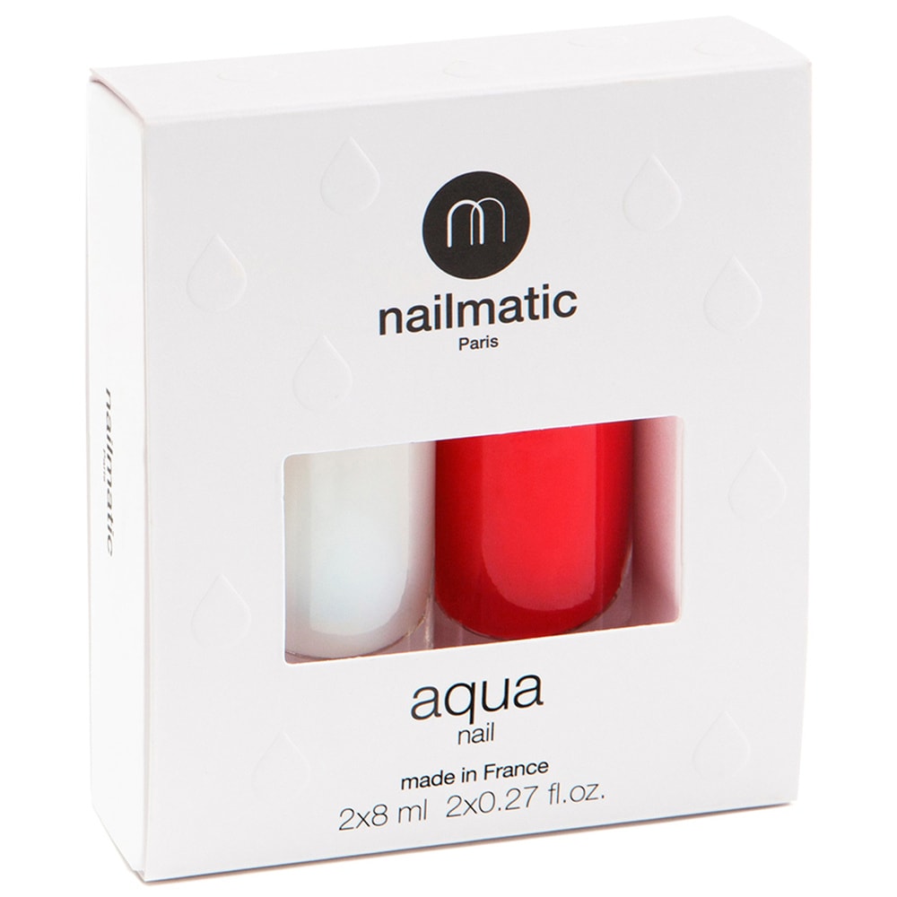 nailmatic AQUA nail duo BASE & TOP + POPPY vernis à ongles à base d'eau (54%)