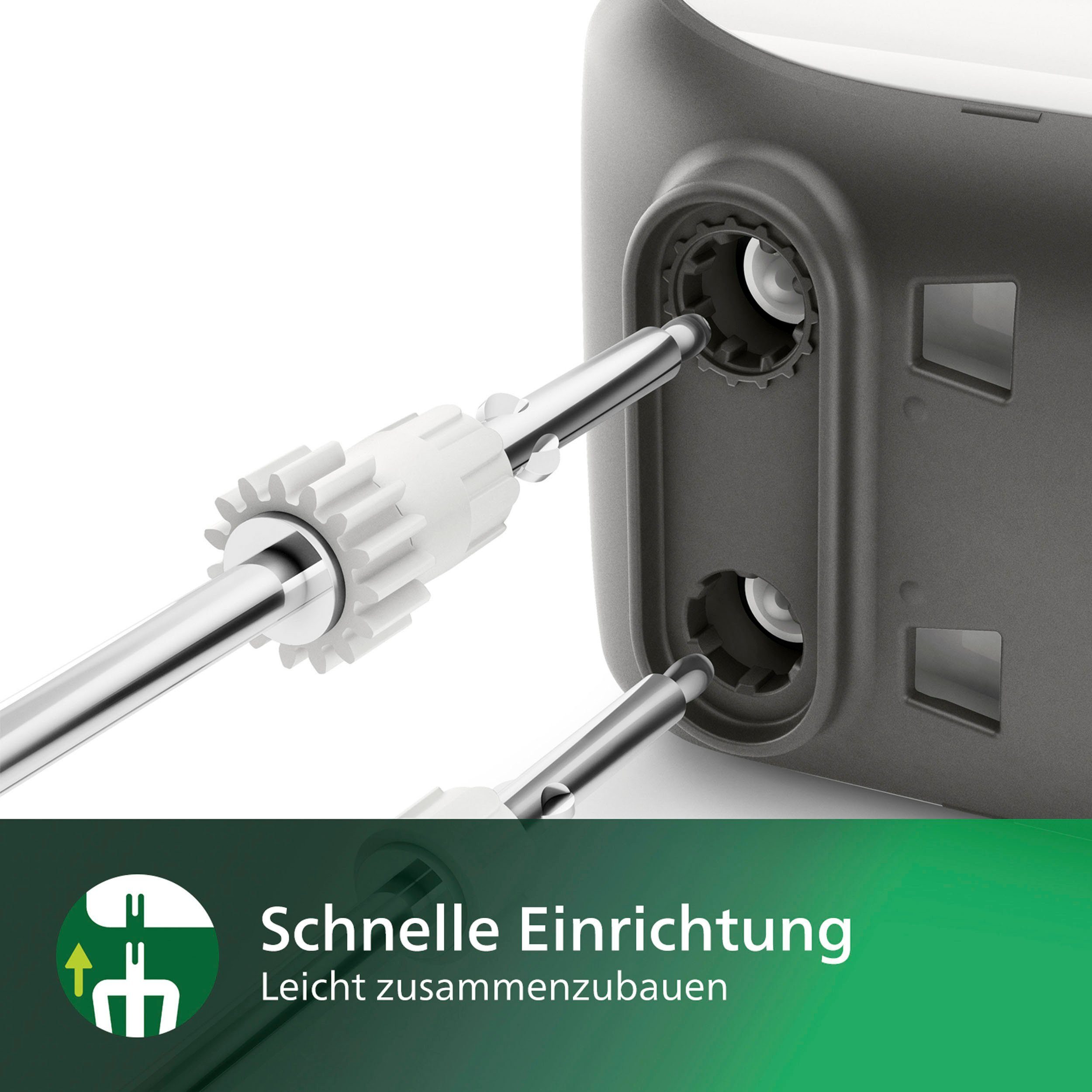 Philips Handmixer HR3741/00, 450 W, 5 Geschwindigkeiten plus Turbo