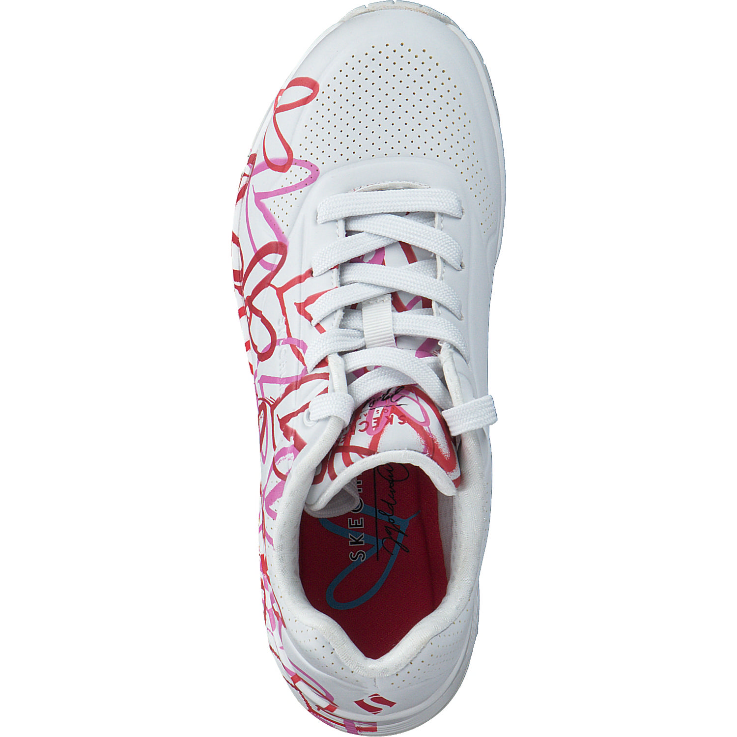 Skechers 155507, Sneakers Low, Damen, WRPK white/red/pink