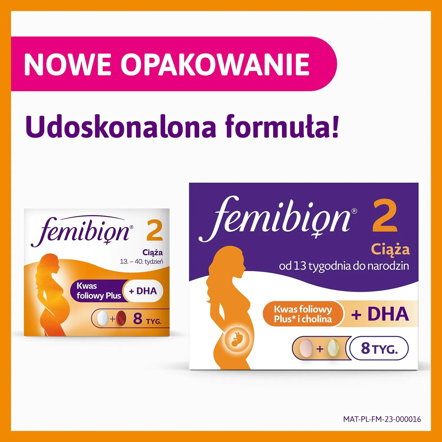 „Fembion 2 Pregnancy“, vitaminų ir mineralų rinkinys moterims nuo 13 iki 40 nėštumo savaitės, dengtos tabletės + minkštos kapsulės