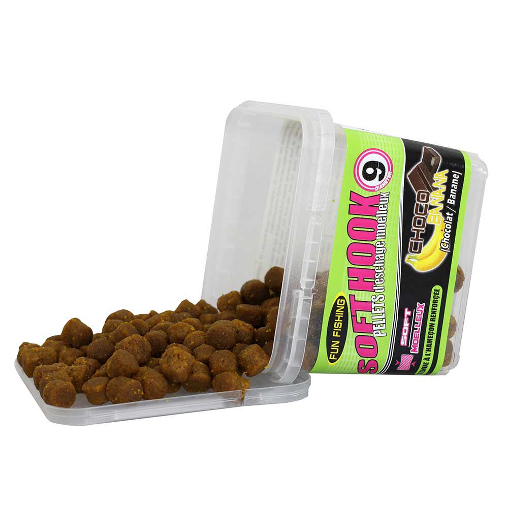 Soft Hook Fun Fishing Chocolate Banana -pehmeät syöttipelletit 110 g