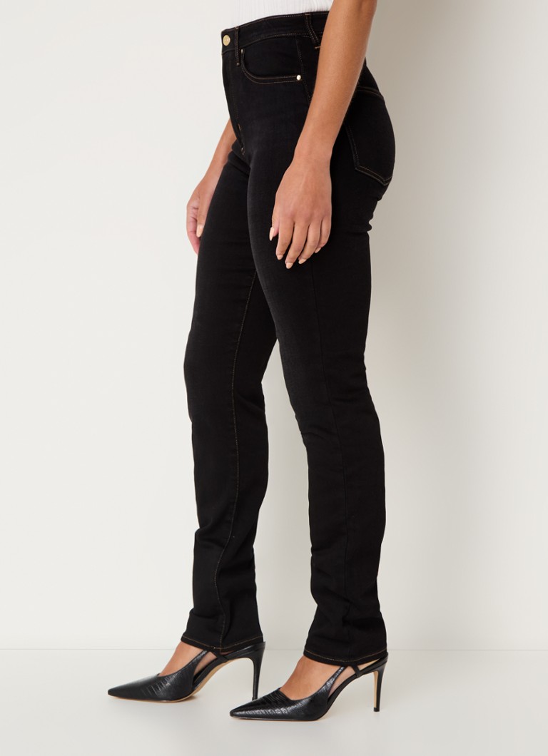Blugi HUGO BOSS State cu talie înaltă, croială skinny, culoare spălată