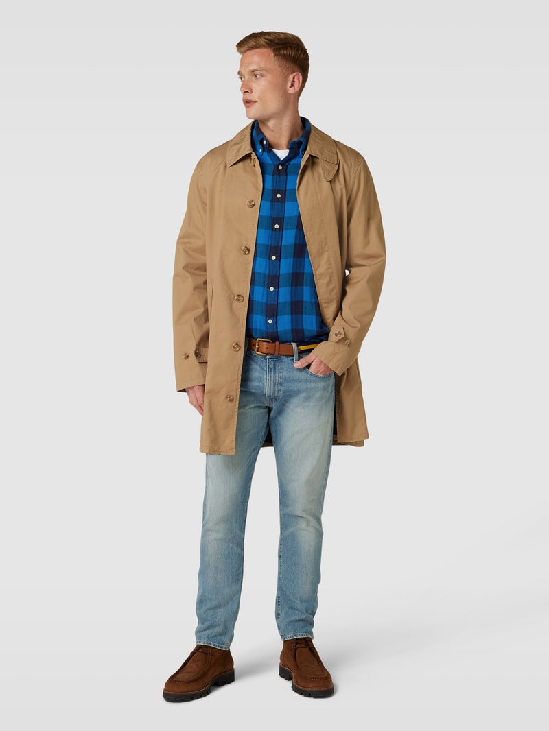 Custom Fit Freizeithemd mit Tartan-Karo in royalblau