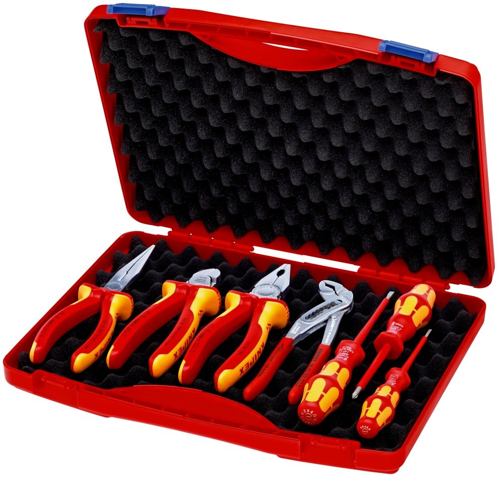 Knipex 00 21 15 Gefüllter Werkzeugkasten „ROT“ Elektro-Set 2