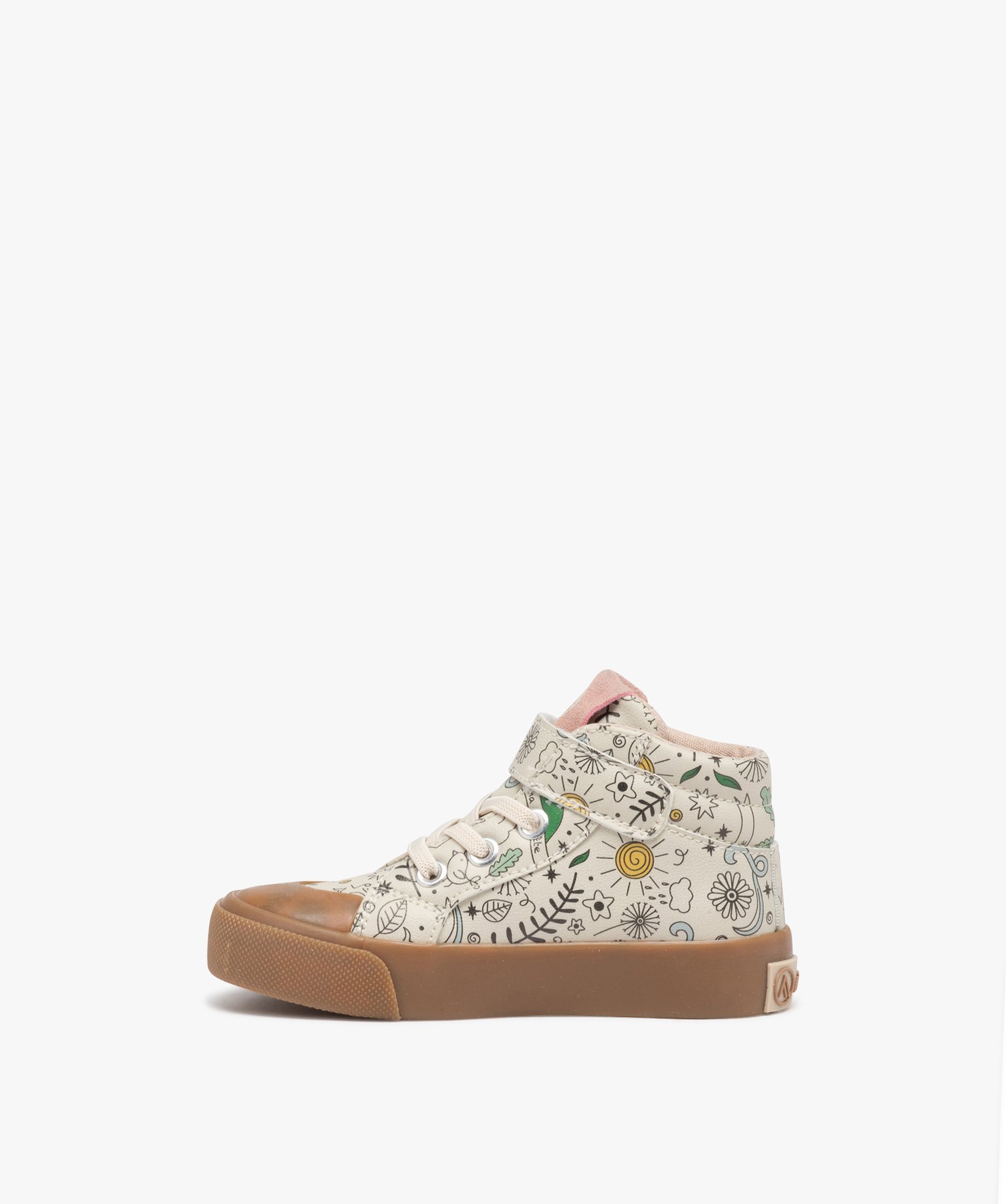 Baskets bébé fille mid-cut à motifs - Alma Planète multicolore | GEMO