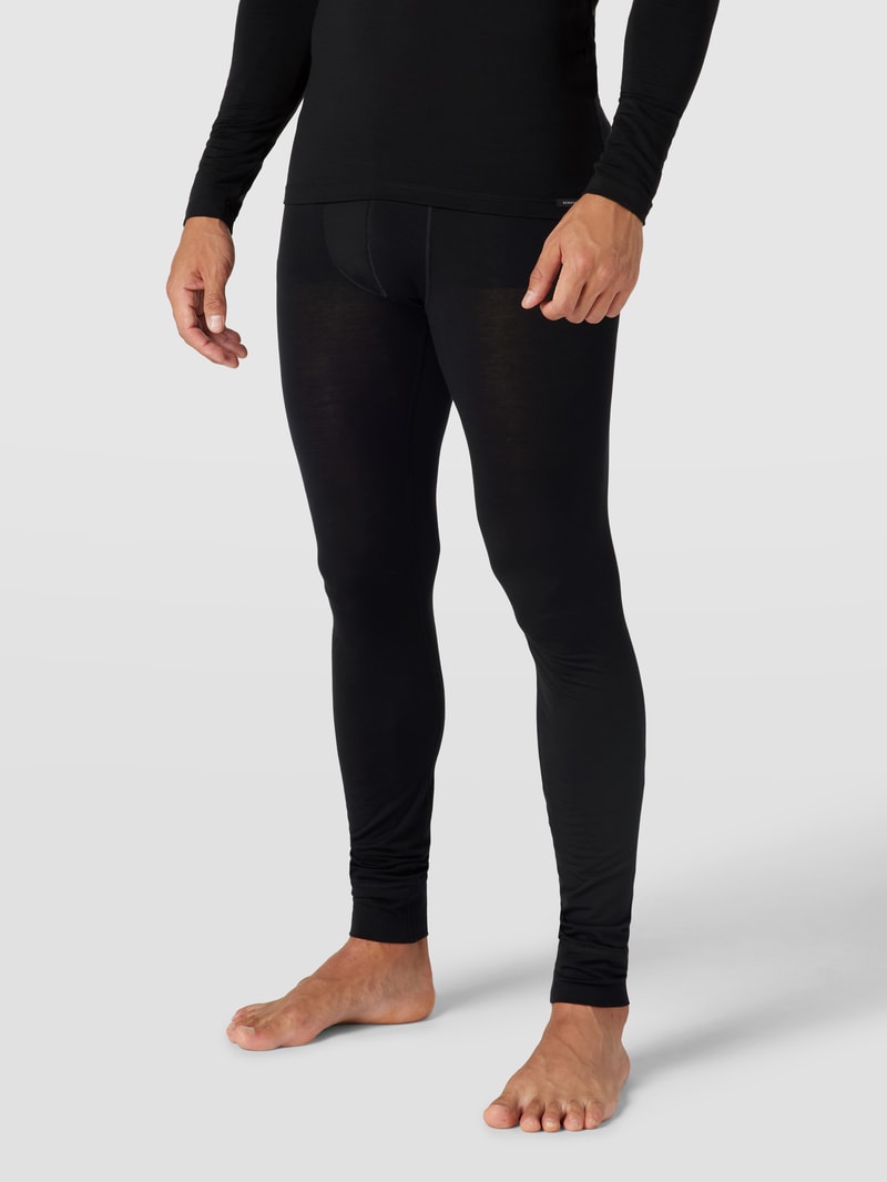 Long Johns mit Label-Detail Modell 'WARMING BASELAYER' in schwarz