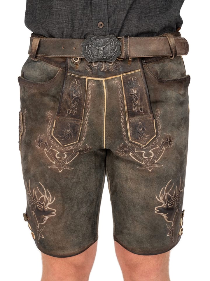 MADDOX Lederhose URGSEE in dunkelbraun günstig kaufen