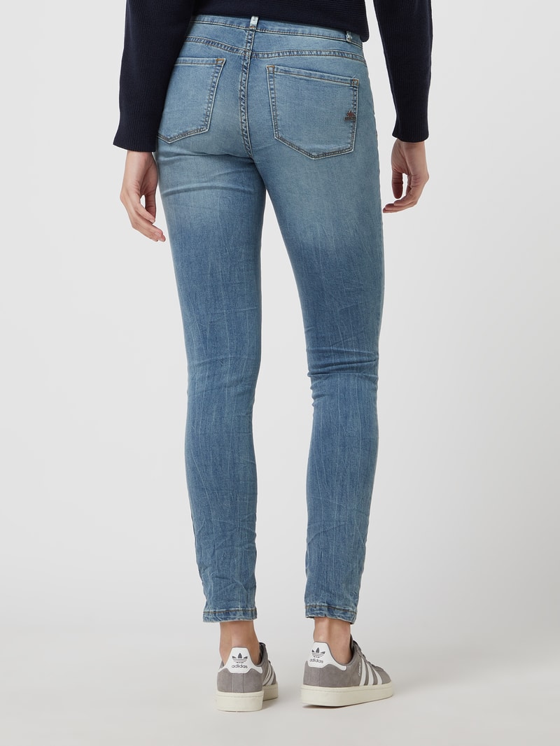 Skinny Fit Jeans mit Stretch-Anteil Modell 'Tummyless' in hellblau