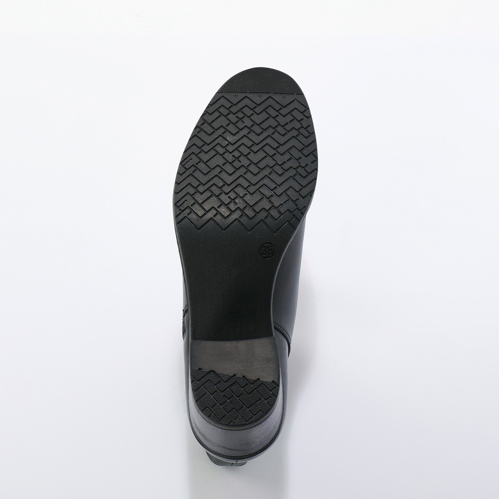 Boots zippées à talons, cuir