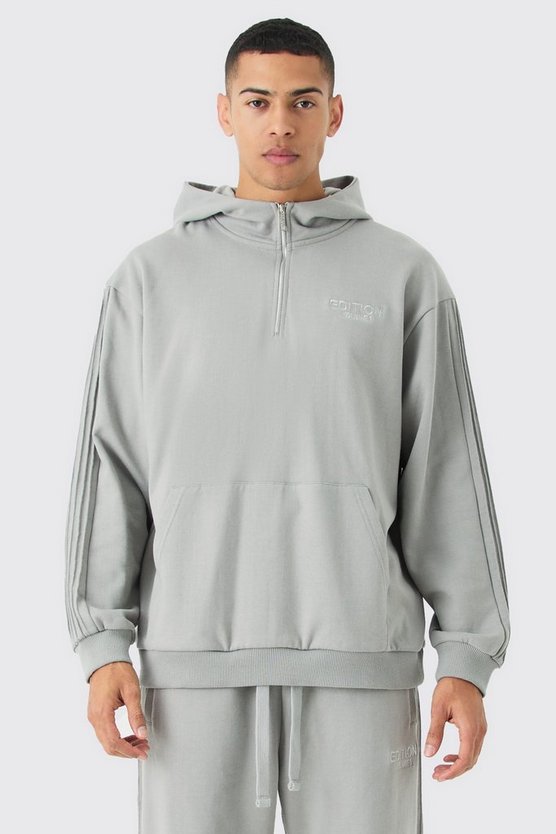Oversize Hoodie mit 1/4 Reißverschluss