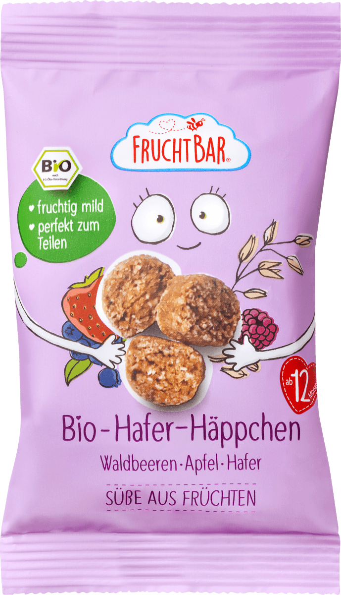 Kindersnack Hafer-Häppchen, Waldbeere, Apfel & Hafer ab 12 Monaten, 40 g