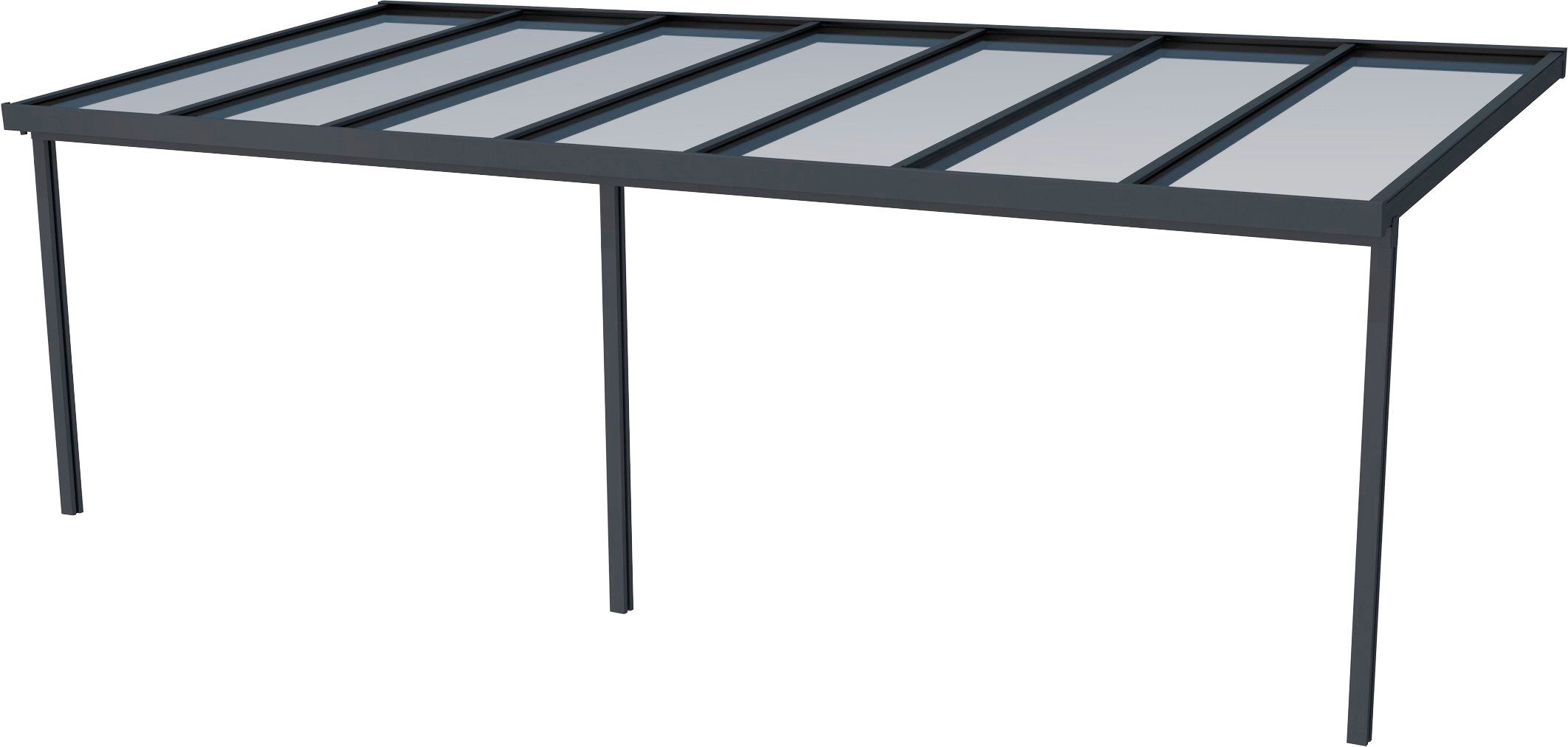 GUTTA Terrassendach Premium, BxT: 712x306 cm, Bedachung Dachplatten, BxT: 712x306 cm, Dach Acryl klar