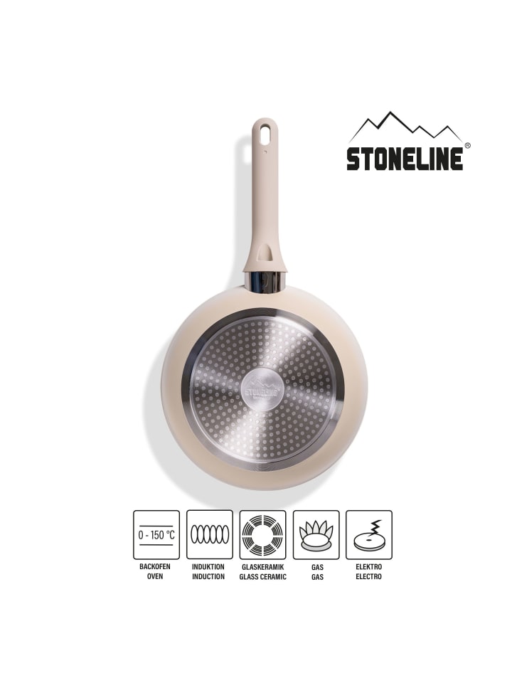 Stoneline Kochgeschirr-Set 11-teilig 18/20/24 | mit Deckeln in Creme günstig kaufen onesize