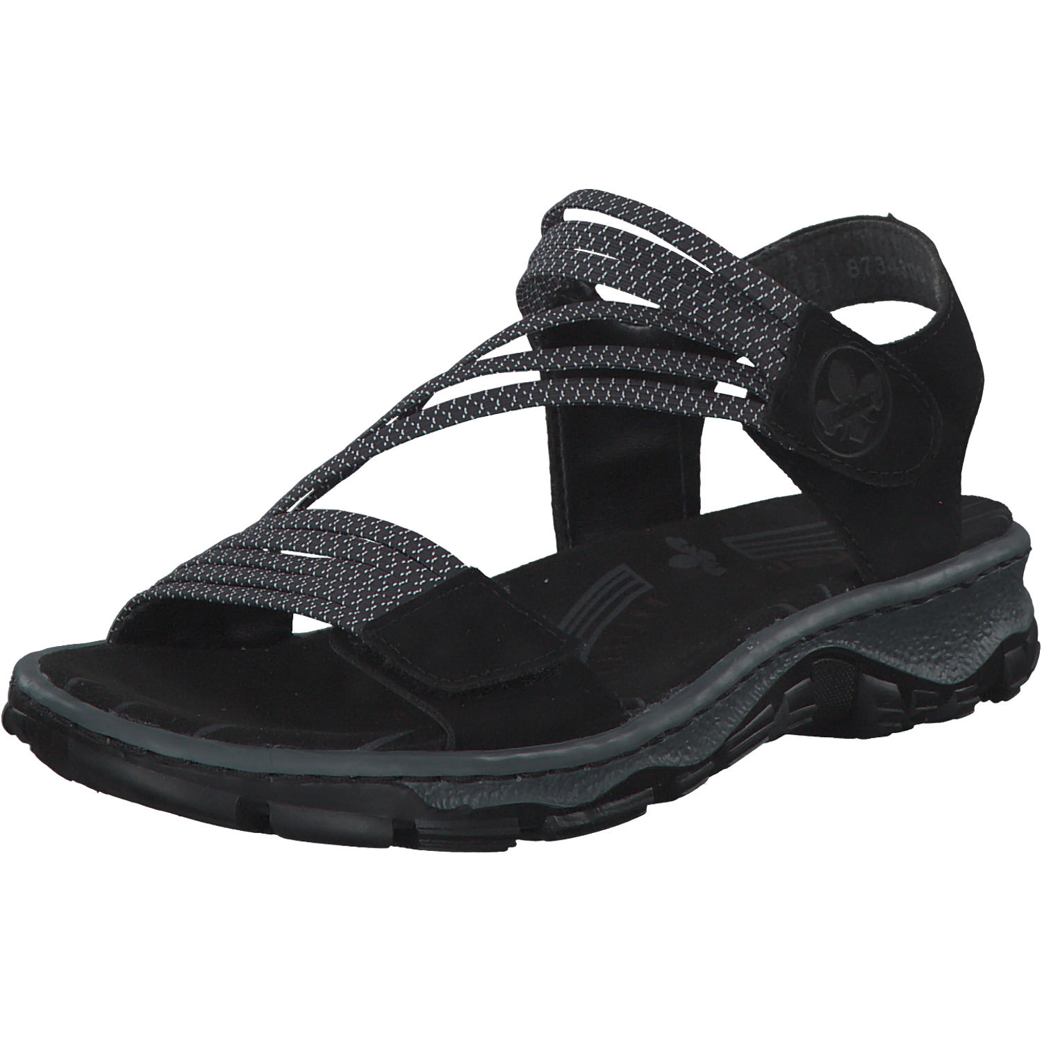 Rieker 68871, Sandalen, Damen, Schwarz