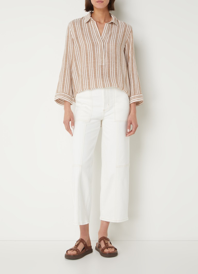 Rails Banks tunic in linen blend with stripe print
