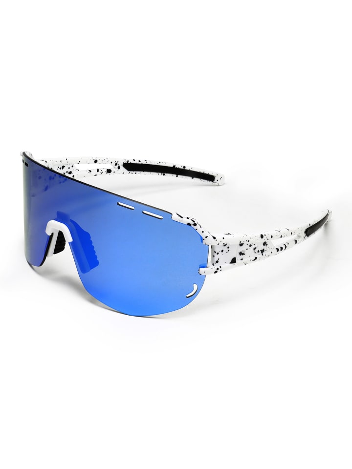 YEAZ SUNGLOW Sport-Sonnenbrille weiß/blau in weiß / blau günstig kaufen onesize